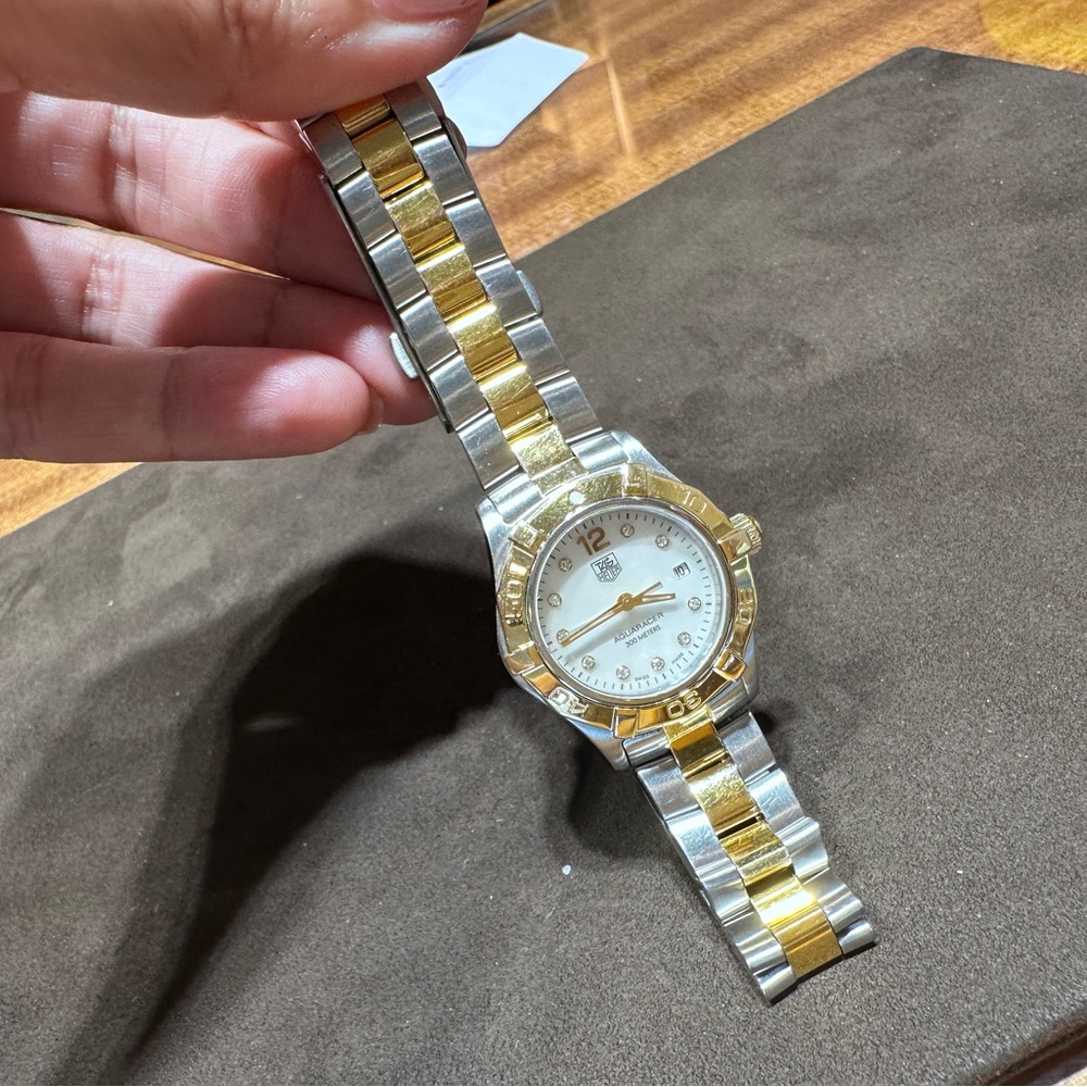 Tag Heuer Aquaracer two tone watch